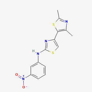 molecular formula C14H12N4O2S2 B5672562 2',4'-dimethyl-N-(3-nitrophenyl)-4,5'-bi-1,3-thiazol-2-amine 