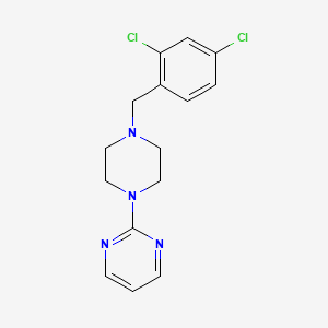molecular formula C15H16Cl2N4 B5672567 2-[4-(2,4-dichlorobenzyl)-1-piperazinyl]pyrimidine 