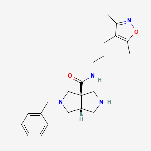 molecular formula C22H30N4O2 B5672575 rel-(3aR,6aR)-2-benzyl-N-[3-(3,5-dimethyl-4-isoxazolyl)propyl]hexahydropyrrolo[3,4-c]pyrrole-3a(1H)-carboxamide dihydrochloride 