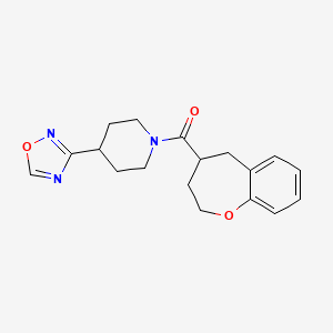 molecular formula C18H21N3O3 B5672601 4-(1,2,4-oxadiazol-3-yl)-1-(2,3,4,5-tetrahydro-1-benzoxepin-4-ylcarbonyl)piperidine 