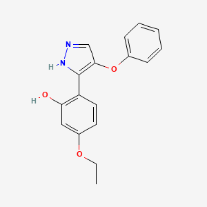 molecular formula C17H16N2O3 B5672639 5-ethoxy-2-(4-phenoxy-1H-pyrazol-3-yl)phenol CAS No. 312308-95-5