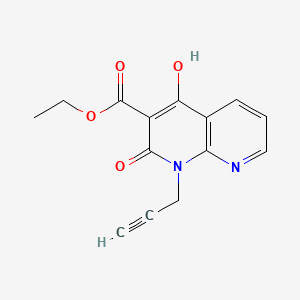 Ethyl 4-hydroxy-2-oxo-1-(prop-2-yn-1-yl)-1,2-dihydro-1,8-naphthyridine-3-carboxylate