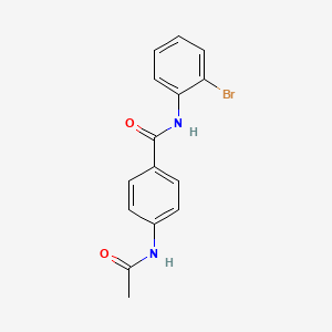 molecular formula C15H13BrN2O2 B5672671 4-(acetylamino)-N-(2-bromophenyl)benzamide 