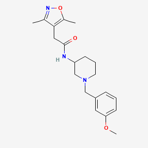 molecular formula C20H27N3O3 B5672693 2-(3,5-dimethyl-4-isoxazolyl)-N-[1-(3-methoxybenzyl)-3-piperidinyl]acetamide 