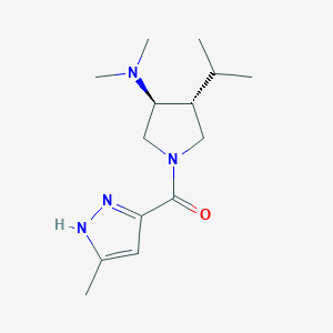 molecular formula C14H24N4O B5672701 (3S*,4R*)-4-isopropyl-N,N-dimethyl-1-[(3-methyl-1H-pyrazol-5-yl)carbonyl]-3-pyrrolidinamine 