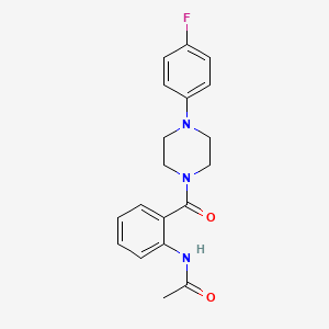 molecular formula C19H20FN3O2 B5672706 N-(2-{[4-(4-fluorophenyl)-1-piperazinyl]carbonyl}phenyl)acetamide 