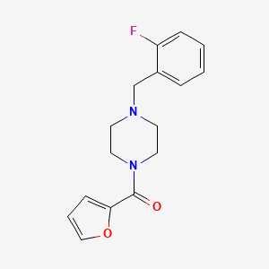 molecular formula C16H17FN2O2 B5672712 1-(2-fluorobenzyl)-4-(2-furoyl)piperazine 