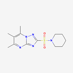 molecular formula C13H19N5O2S B5672730 5,6,7-trimethyl-2-(piperidin-1-ylsulfonyl)[1,2,4]triazolo[1,5-a]pyrimidine 