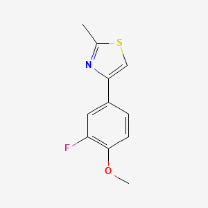 molecular formula C11H10FNOS B5672736 4-(3-fluoro-4-methoxyphenyl)-2-methyl-1,3-thiazole 