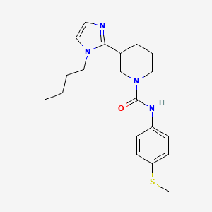 molecular formula C20H28N4OS B5672762 3-(1-butyl-1H-imidazol-2-yl)-N-[4-(methylthio)phenyl]piperidine-1-carboxamide 