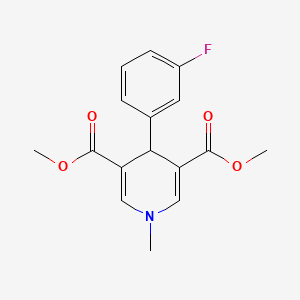 molecular formula C16H16FNO4 B5672774 dimethyl 4-(3-fluorophenyl)-1-methyl-1,4-dihydro-3,5-pyridinedicarboxylate 