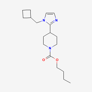 molecular formula C18H29N3O2 B5672784 butyl 4-[1-(cyclobutylmethyl)-1H-imidazol-2-yl]-1-piperidinecarboxylate 