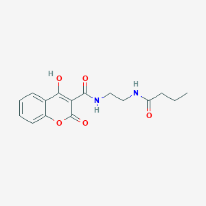 molecular formula C16H18N2O5 B5672807 N-[2-(butyrylamino)ethyl]-4-hydroxy-2-oxo-2H-chromene-3-carboxamide 