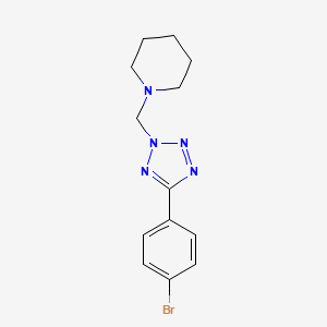 molecular formula C13H16BrN5 B5672815 1-{[5-(4-bromophenyl)-2H-tetrazol-2-yl]methyl}piperidine 
