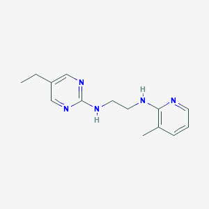 molecular formula C14H19N5 B5672820 (5-ethylpyrimidin-2-yl){2-[(3-methylpyridin-2-yl)amino]ethyl}amine 