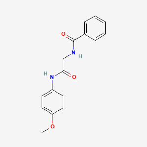 molecular formula C16H16N2O3 B5672879 N-{2-[(4-甲氧苯基)氨基]-2-氧代乙基}苯甲酰胺 