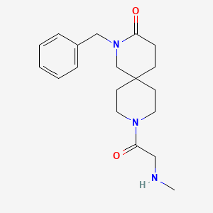 molecular formula C19H27N3O2 B5672893 2-benzyl-9-(N-methylglycyl)-2,9-diazaspiro[5.5]undecan-3-one hydrochloride 