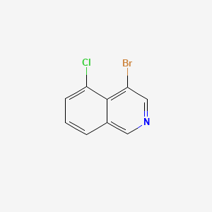 molecular formula C9H5BrClN B567290 4-溴-5-氯异喹啉 CAS No. 1256787-17-3