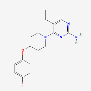 molecular formula C17H21FN4O B5672905 5-ethyl-4-[4-(4-fluorophenoxy)piperidin-1-yl]pyrimidin-2-amine 