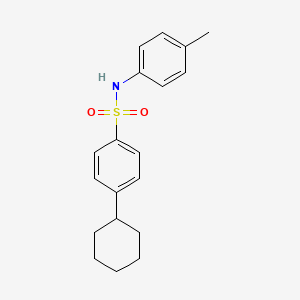 molecular formula C19H23NO2S B5672911 4-cyclohexyl-N-(4-methylphenyl)benzenesulfonamide 