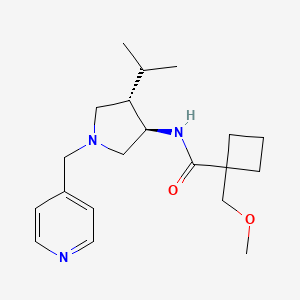 molecular formula C20H31N3O2 B5672919 N-[rel-(3R,4S)-4-isopropyl-1-(4-pyridinylmethyl)-3-pyrrolidinyl]-1-(methoxymethyl)cyclobutanecarboxamide dihydrochloride 