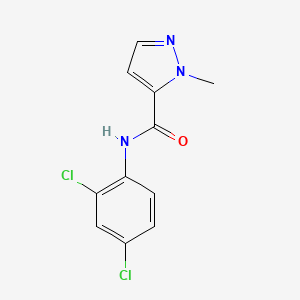molecular formula C11H9Cl2N3O B5672948 N-(2,4-dichlorophenyl)-1-methyl-1H-pyrazole-5-carboxamide 