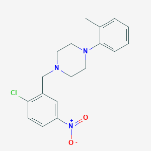 molecular formula C18H20ClN3O2 B5672966 1-(2-chloro-5-nitrobenzyl)-4-(2-methylphenyl)piperazine 