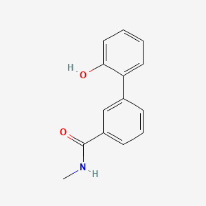 molecular formula C14H13NO2 B567303 2-[3-(N-Methylaminocarbonyl)phenyl]phenol CAS No. 1261943-43-4