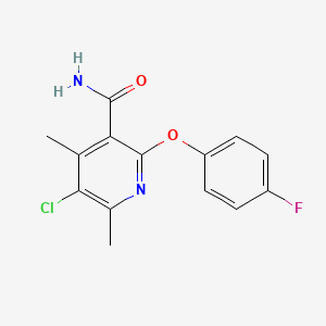 molecular formula C14H12ClFN2O2 B5673033 5-chloro-2-(4-fluorophenoxy)-4,6-dimethylnicotinamide 