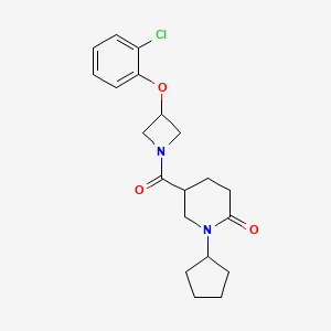 molecular formula C20H25ClN2O3 B5673042 5-{[3-(2-chlorophenoxy)-1-azetidinyl]carbonyl}-1-cyclopentyl-2-piperidinone 