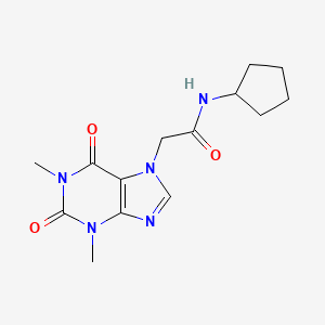 molecular formula C14H19N5O3 B5673068 N-cyclopentyl-2-(1,3-dimethyl-2,6-dioxo-1,2,3,6-tetrahydro-7H-purin-7-yl)acetamide CAS No. 5863-93-4
