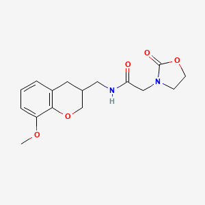 N-[(8-methoxy-3,4-dihydro-2H-chromen-3-yl)methyl]-2-(2-oxo-1,3-oxazolidin-3-yl)acetamide