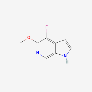 molecular formula C8H7FN2O B567308 4-Fluoro-5-methoxy-1H-pyrrolo[2,3-c]pyridine CAS No. 1260385-36-1