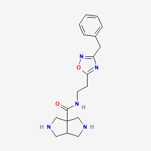 molecular formula C18H23N5O2 B5673081 cis-N-[2-(3-benzyl-1,2,4-oxadiazol-5-yl)ethyl]hexahydropyrrolo[3,4-c]pyrrole-3a(1H)-carboxamide dihydrochloride 