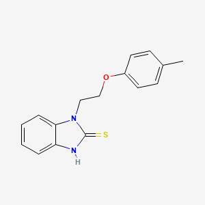 molecular formula C16H16N2OS B5673102 1-[2-(4-methylphenoxy)ethyl]-1H-benzimidazole-2-thiol 