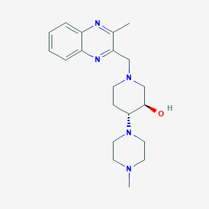 molecular formula C20H29N5O B5673107 (3R*,4R*)-4-(4-methyl-1-piperazinyl)-1-[(3-methyl-2-quinoxalinyl)methyl]-3-piperidinol 