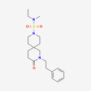 molecular formula C20H31N3O3S B5673114 N-ethyl-N-methyl-3-oxo-2-(2-phenylethyl)-2,9-diazaspiro[5.5]undecane-9-sulfonamide 