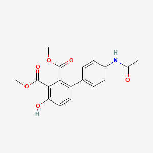 molecular formula C18H17NO6 B5673130 dimethyl 4'-(acetylamino)-4-hydroxy-2,3-biphenyldicarboxylate 