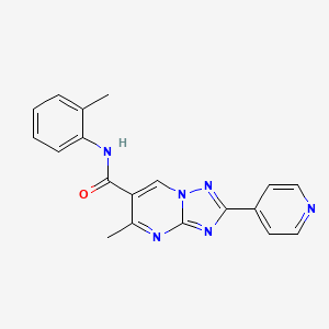 molecular formula C19H16N6O B5673147 5-methyl-N-(2-methylphenyl)-2-(4-pyridinyl)[1,2,4]triazolo[1,5-a]pyrimidine-6-carboxamide 