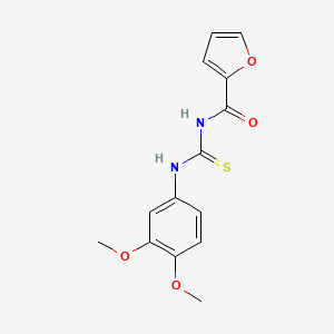 molecular formula C14H14N2O4S B5673158 N-{[(3,4-dimethoxyphenyl)amino]carbonothioyl}-2-furamide 