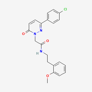 molecular formula C21H20ClN3O3 B5673162 2-[3-(4-chlorophenyl)-6-oxo-1(6H)-pyridazinyl]-N-[2-(2-methoxyphenyl)ethyl]acetamide 