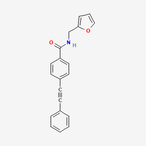 molecular formula C20H15NO2 B5673170 N-(2-furylmethyl)-4-(phenylethynyl)benzamide 