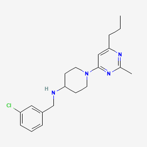 molecular formula C20H27ClN4 B5673182 N-(3-chlorobenzyl)-1-(2-methyl-6-propylpyrimidin-4-yl)piperidin-4-amine 