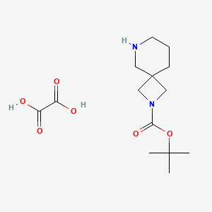 molecular formula C14H24N2O6 B567320 Tert-butyl 2,6-diazaspiro[3.5]nonane-2-carboxylate oxalate CAS No. 1227382-05-9