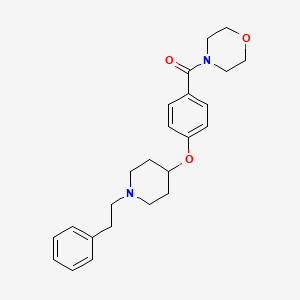 molecular formula C24H30N2O3 B5673200 4-(4-{[1-(2-phenylethyl)piperidin-4-yl]oxy}benzoyl)morpholine 