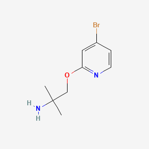 molecular formula C9H13BrN2O B567321 1-((4-Bromopyridin-2-yl)oxy)-2-methylpropan-2-amine CAS No. 1289057-87-9
