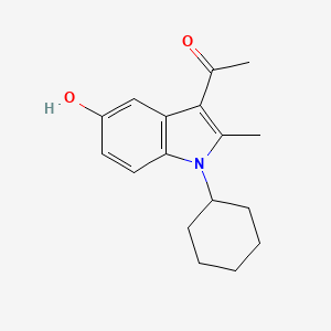 molecular formula C17H21NO2 B5673230 1-(1-cyclohexyl-5-hydroxy-2-methyl-1H-indol-3-yl)ethanone 