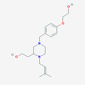 molecular formula C20H32N2O3 B5673248 2-[4-[4-(2-hydroxyethoxy)benzyl]-1-(3-methyl-2-buten-1-yl)-2-piperazinyl]ethanol 