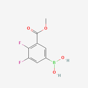molecular formula C8H7BF2O4 B567325 3,4-Difluoro-5-(methoxycarbonyl)phenylboronic acid CAS No. 1217500-74-7