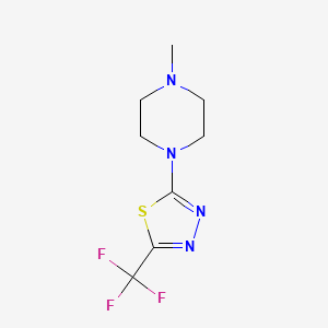 molecular formula C8H11F3N4S B5673255 1-methyl-4-[5-(trifluoromethyl)-1,3,4-thiadiazol-2-yl]piperazine CAS No. 57709-34-9